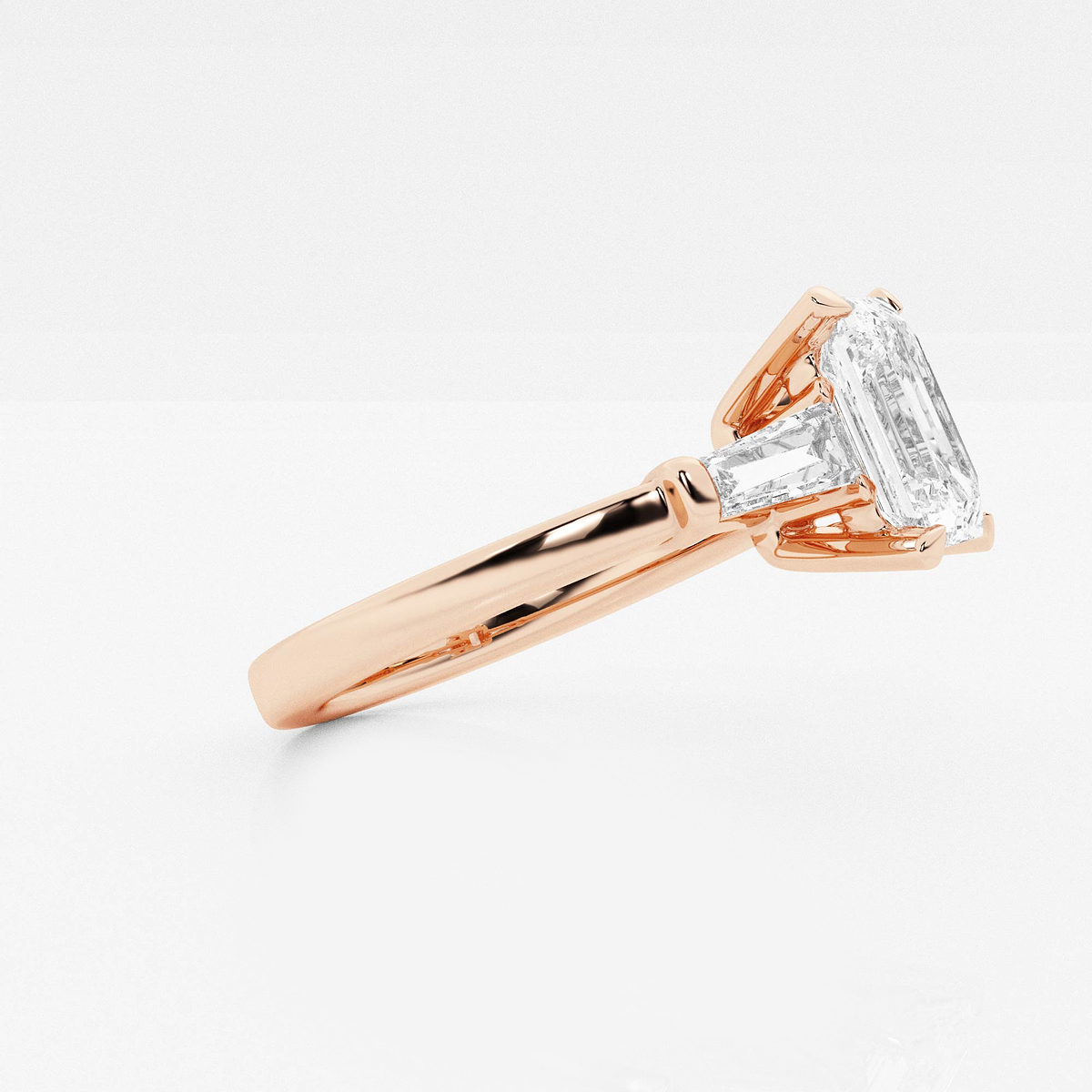 Additional Image 1 for  2 3/4 ctw Emerald Lab Grown Diamond Engagement Ring